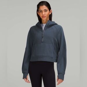 Lululemon Scuba Oversized Half-Zip Hoodie Iron Blue